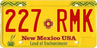NM license plate 227RMK