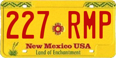 NM license plate 227RMP