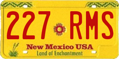 NM license plate 227RMS