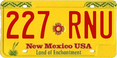 NM license plate 227RNU