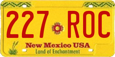 NM license plate 227ROC