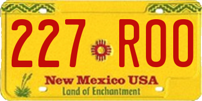 NM license plate 227ROO