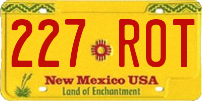 NM license plate 227ROT