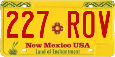 NM license plate 227ROV