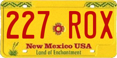 NM license plate 227ROX