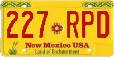 NM license plate 227RPD