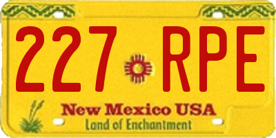 NM license plate 227RPE