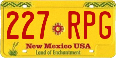 NM license plate 227RPG