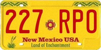 NM license plate 227RPO