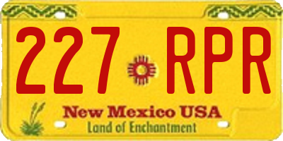 NM license plate 227RPR
