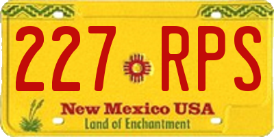NM license plate 227RPS