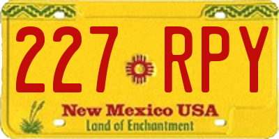NM license plate 227RPY