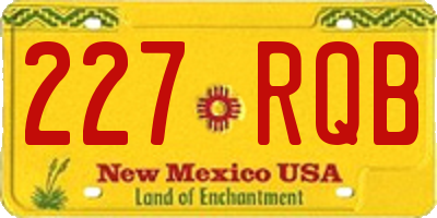 NM license plate 227RQB