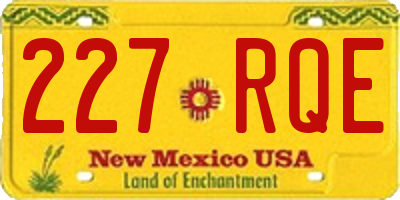 NM license plate 227RQE