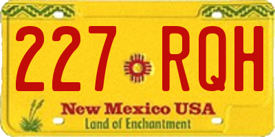NM license plate 227RQH