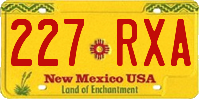 NM license plate 227RXA