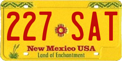 NM license plate 227SAT