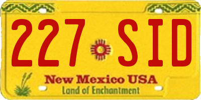 NM license plate 227SID