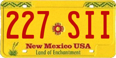NM license plate 227SII