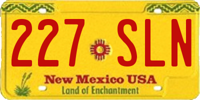 NM license plate 227SLN