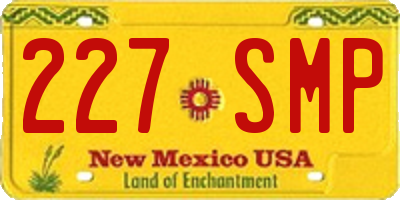NM license plate 227SMP