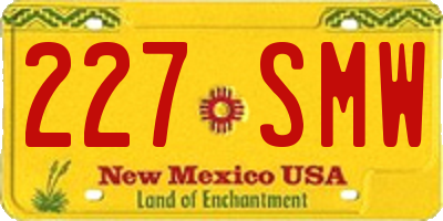 NM license plate 227SMW