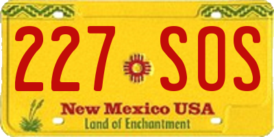 NM license plate 227SOS