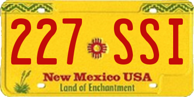 NM license plate 227SSI