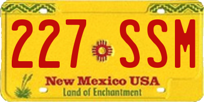 NM license plate 227SSM