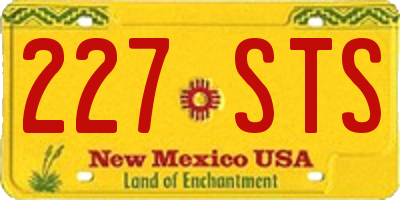 NM license plate 227STS
