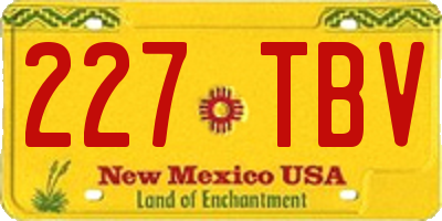 NM license plate 227TBV