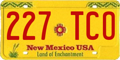NM license plate 227TCO
