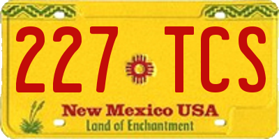 NM license plate 227TCS