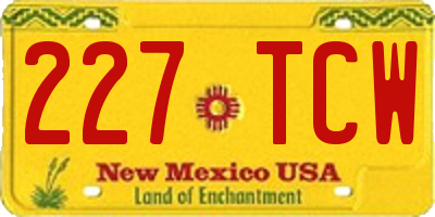 NM license plate 227TCW