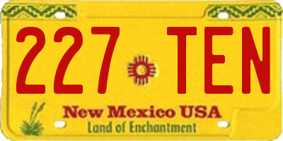 NM license plate 227TEN