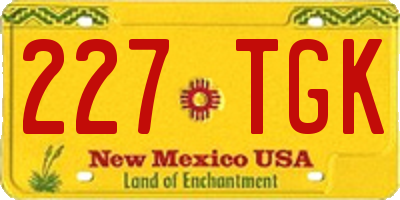NM license plate 227TGK