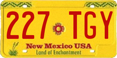 NM license plate 227TGY