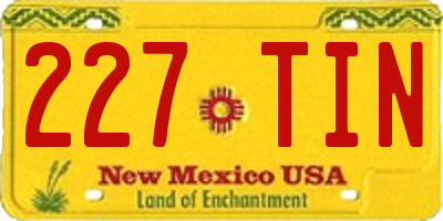 NM license plate 227TIN