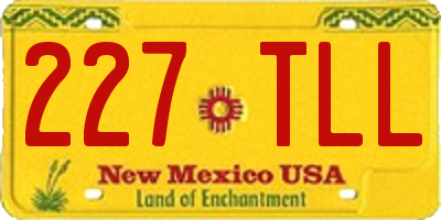 NM license plate 227TLL