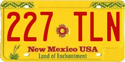 NM license plate 227TLN