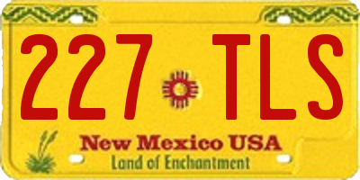 NM license plate 227TLS