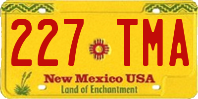 NM license plate 227TMA