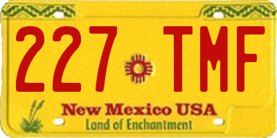 NM license plate 227TMF