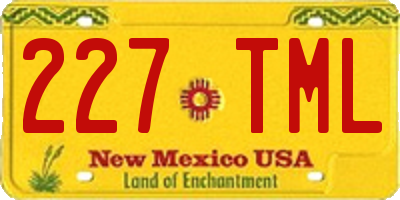 NM license plate 227TML