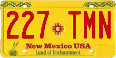 NM license plate 227TMN