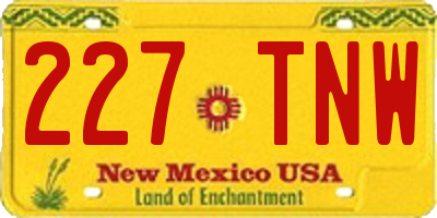 NM license plate 227TNW