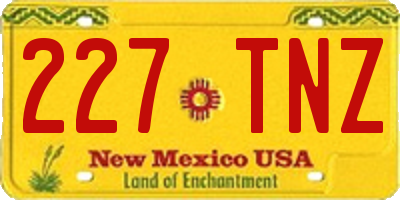 NM license plate 227TNZ