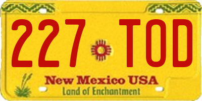 NM license plate 227TOD