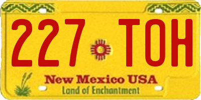 NM license plate 227TOH