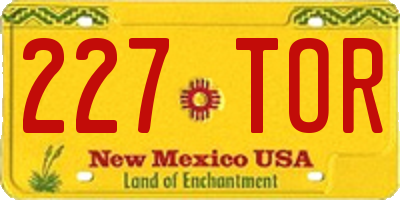 NM license plate 227TOR